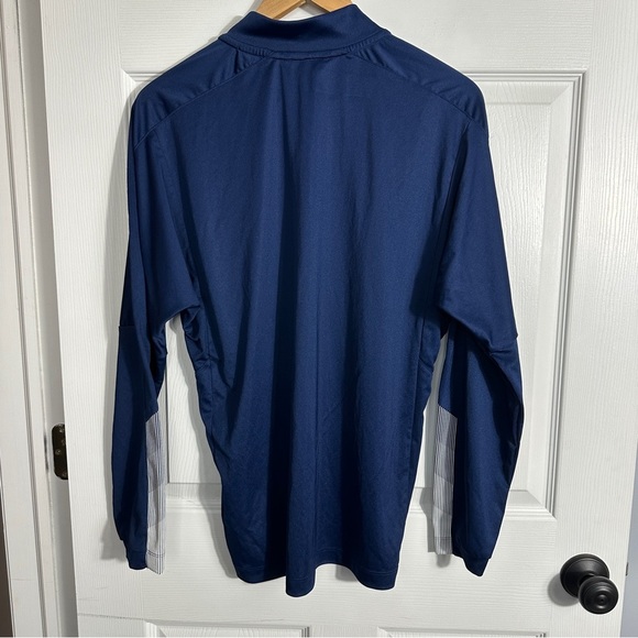 Adidas Bucknell 1/4 zip, size M, Primeblue (made with ocean plastic), collegiate - Picture 7 of 15